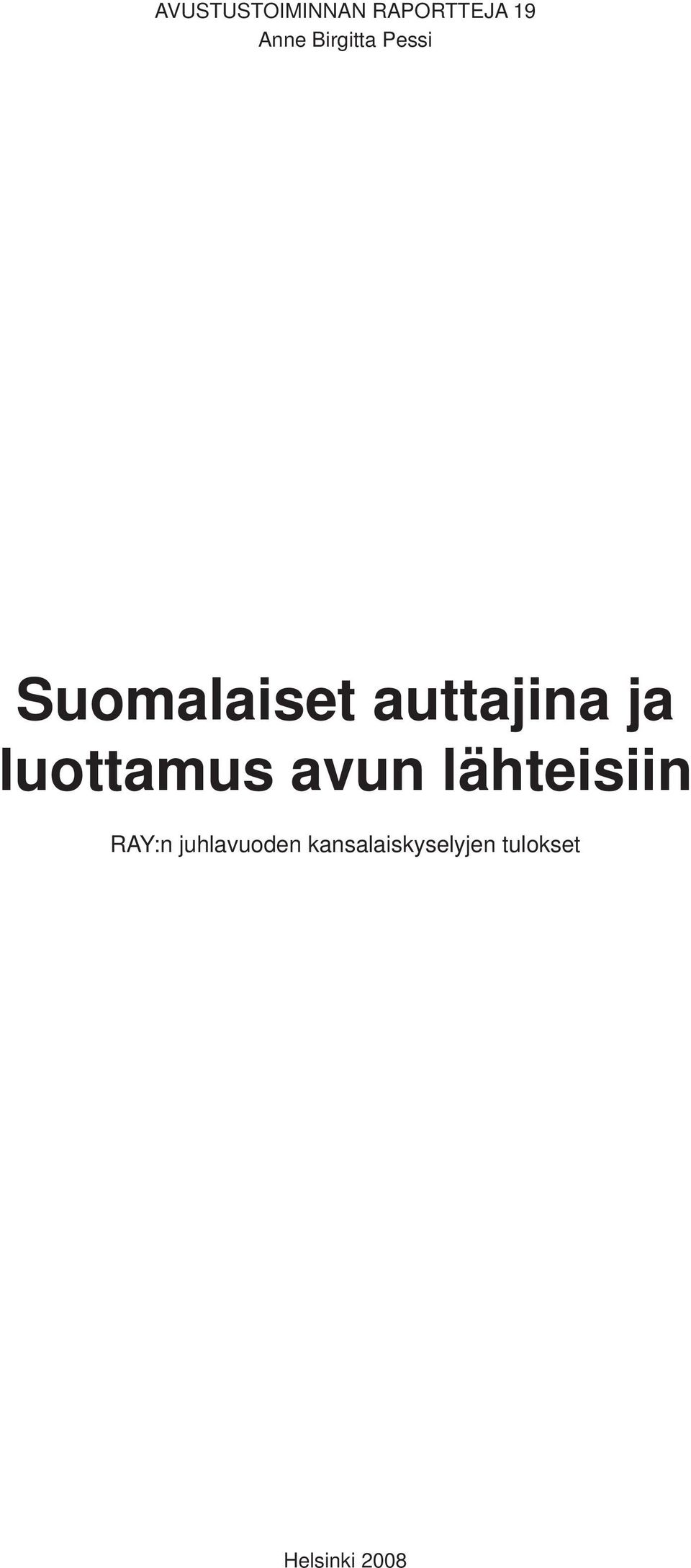 luottamus avun lähteisiin RAY:n