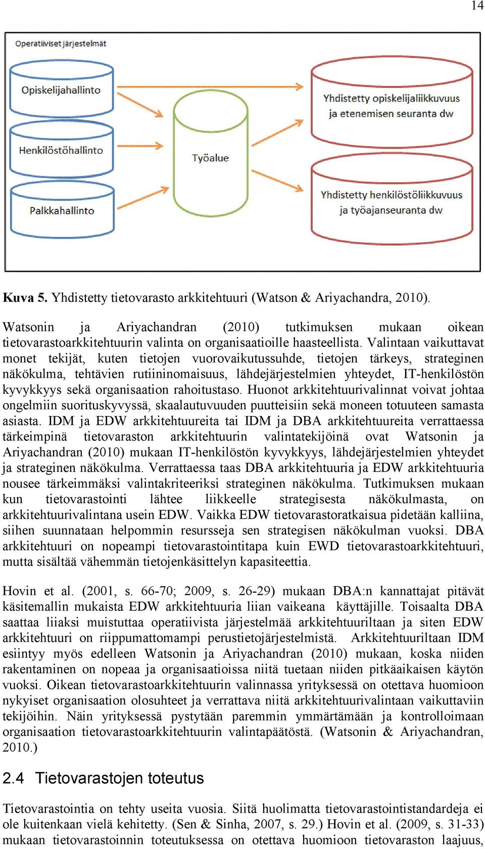 Valintaan vaikuttavat monet tekijät, kuten tietojen vuorovaikutussuhde, tietojen tärkeys, strateginen näkökulma, tehtävien rutiininomaisuus, lähdejärjestelmien yhteydet, IT-henkilöstön kyvykkyys sekä