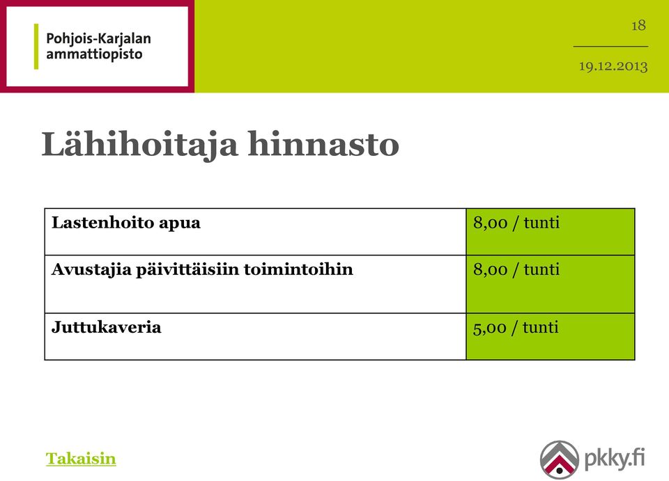 päivittäisiin toimintoihin 8,00