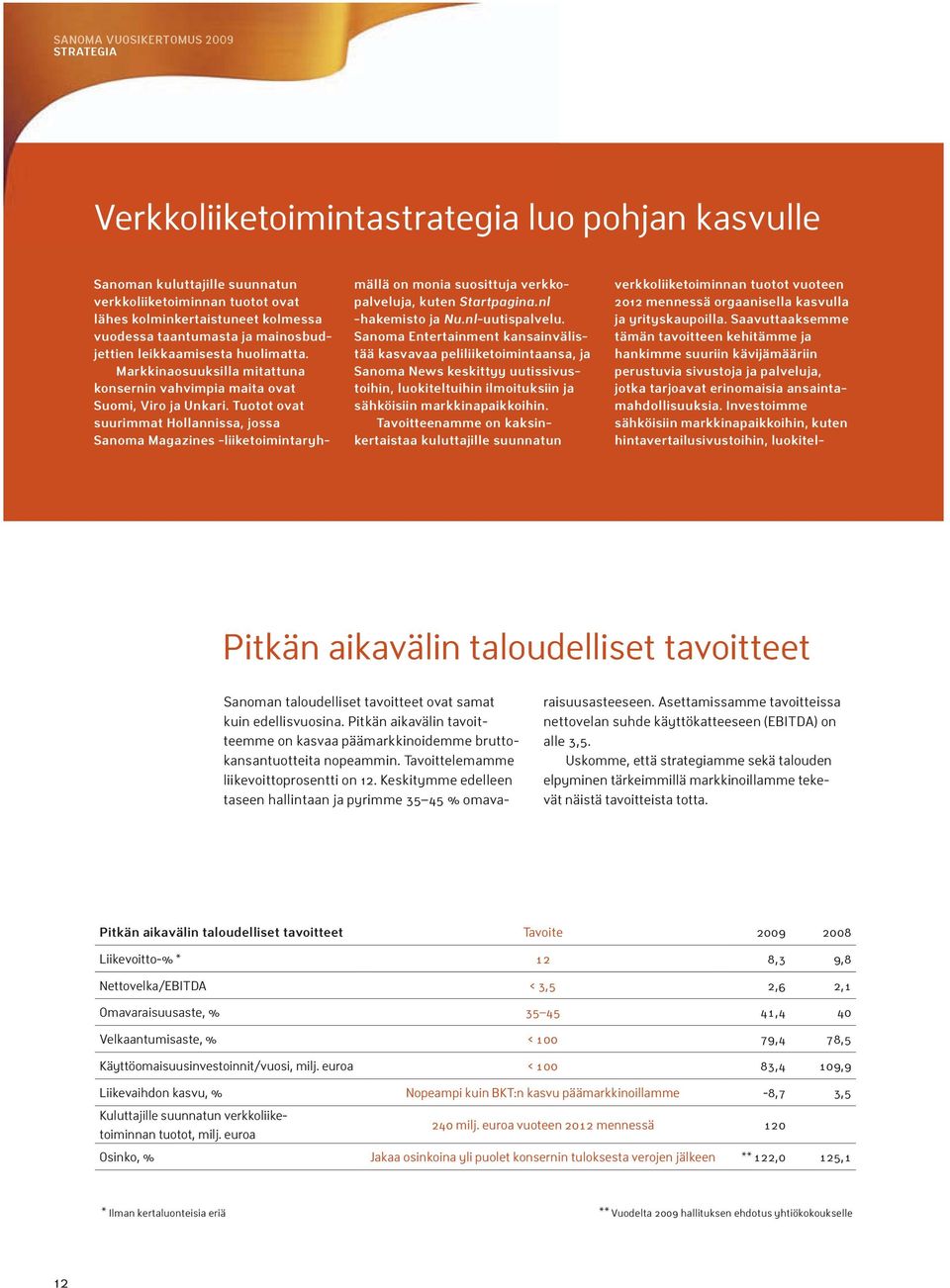 tuotot ovat suurimmat hollannissa, jossa sanoma Magazines -liiketoimintaryhmällä on monia suosittuja verkkopalveluja, kuten Startpagina.nl -hakemisto ja Nu.nl-uutispalvelu.