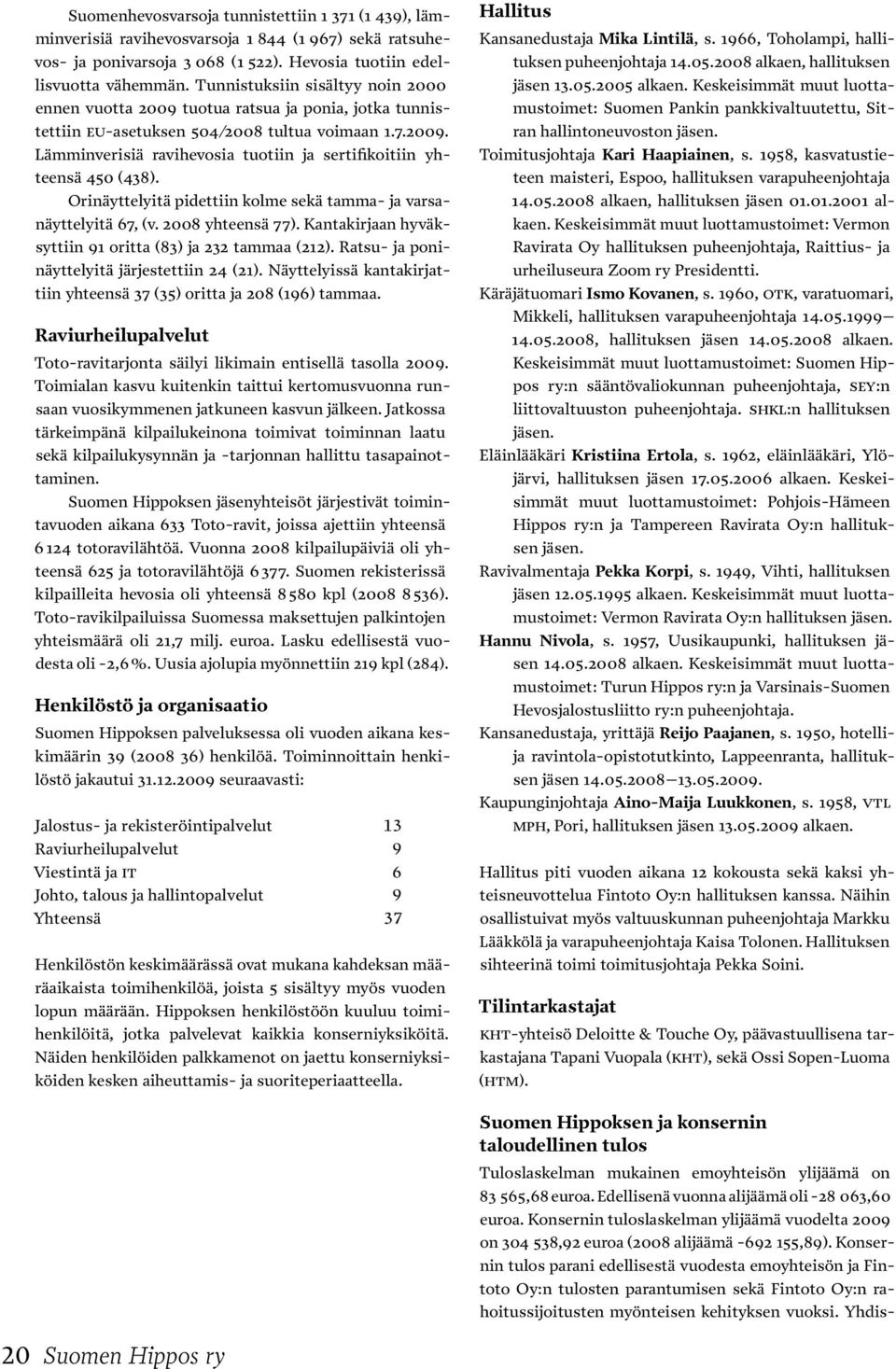 Orinäyttelyitä pidettiin kolme sekä tamma- ja varsanäyttelyitä 67, (v. 28 yhteensä 77). Kantakirjaan hyväksyttiin 91 oritta (83) ja 232 tammaa (212). Ratsu- ja poninäyttelyitä järjestettiin 24 (21).