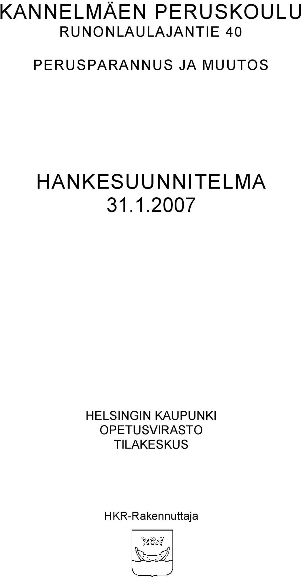 HANKESUUNNITELMA 31.