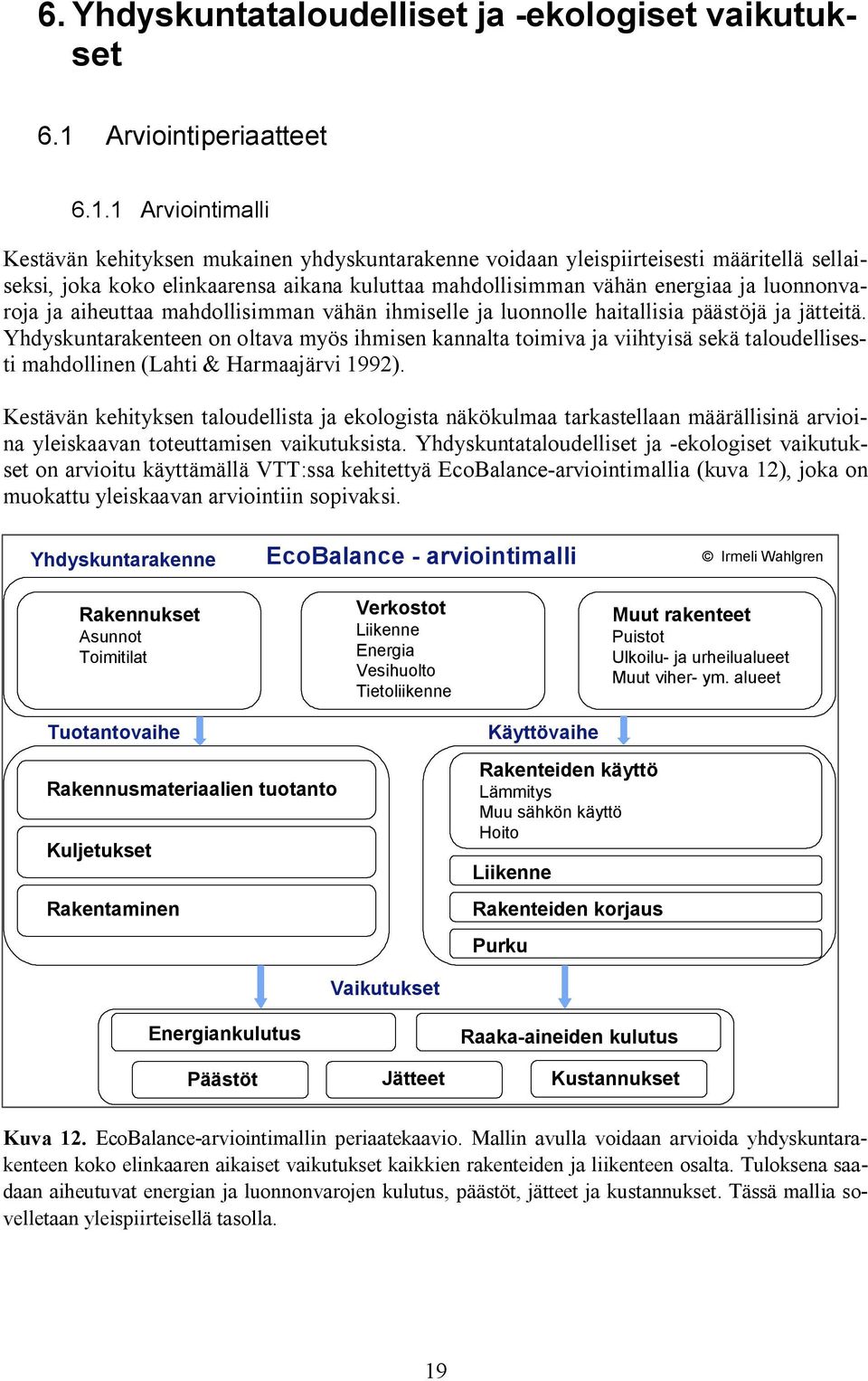 1 Arviointimalli Kestävän kehityksen mukainen yhdyskuntarakenne voidaan yleispiirteisesti määritellä sellaiseksi, joka koko elinkaarensa aikana kuluttaa mahdollisimman vähän energiaa ja luonnonvaroja