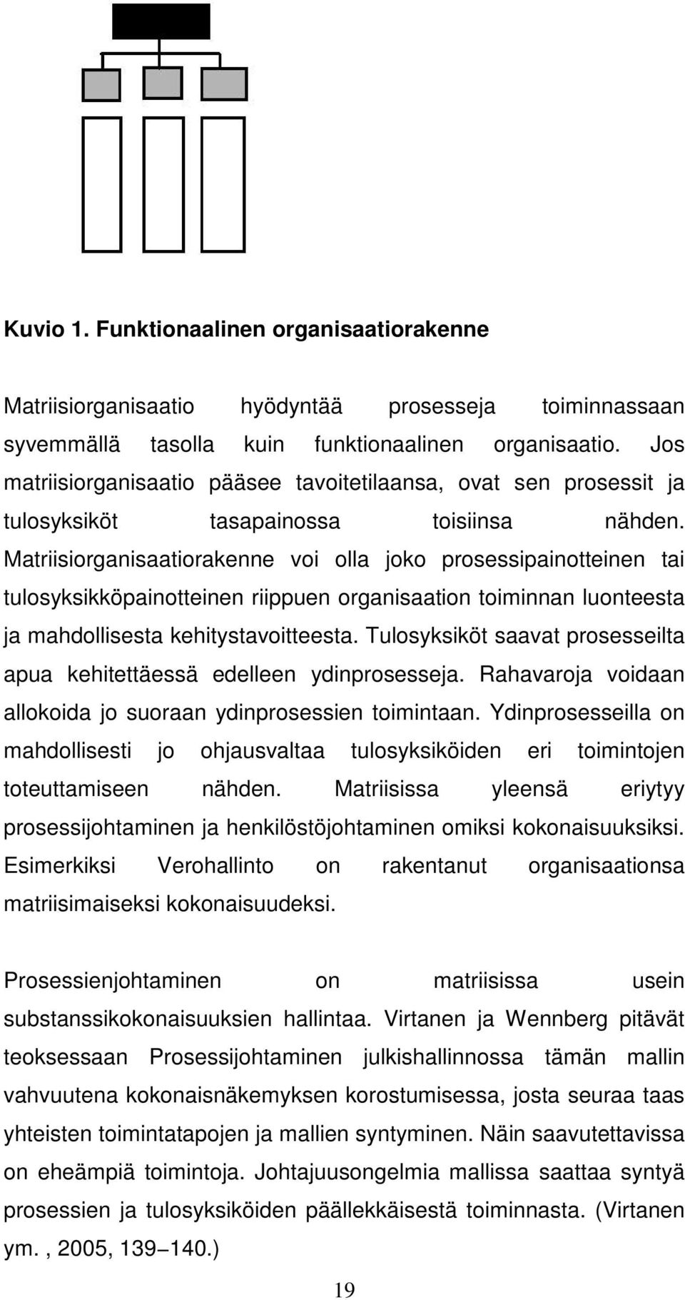 Matriisiorganisaatiorakenne voi olla joko prosessipainotteinen tai tulosyksikköpainotteinen riippuen organisaation toiminnan luonteesta ja mahdollisesta kehitystavoitteesta.