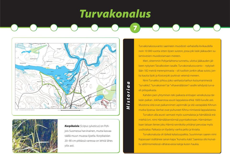 Turvakonalussuvanto nykyiselautiosaari lään 182 metriä merenpinnasta oli tuolloin jonkin aikaa suisto, jon- Selk Se Selkäsaari ka kautta Iijoki ja Kostonjoki purkivat vetensä mereen.