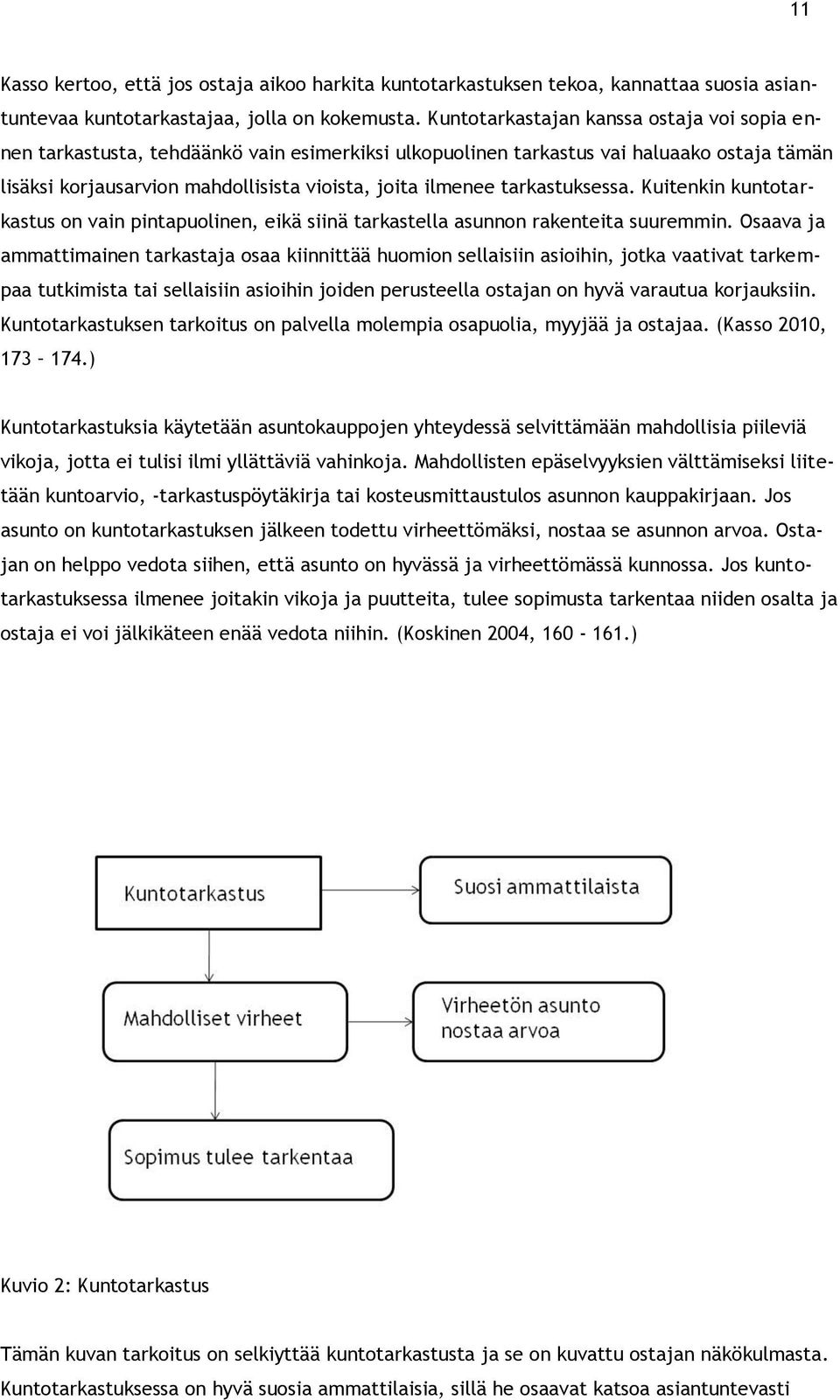 tarkastuksessa. Kuitenkin kuntotarkastus on vain pintapuolinen, eikä siinä tarkastella asunnon rakenteita suuremmin.