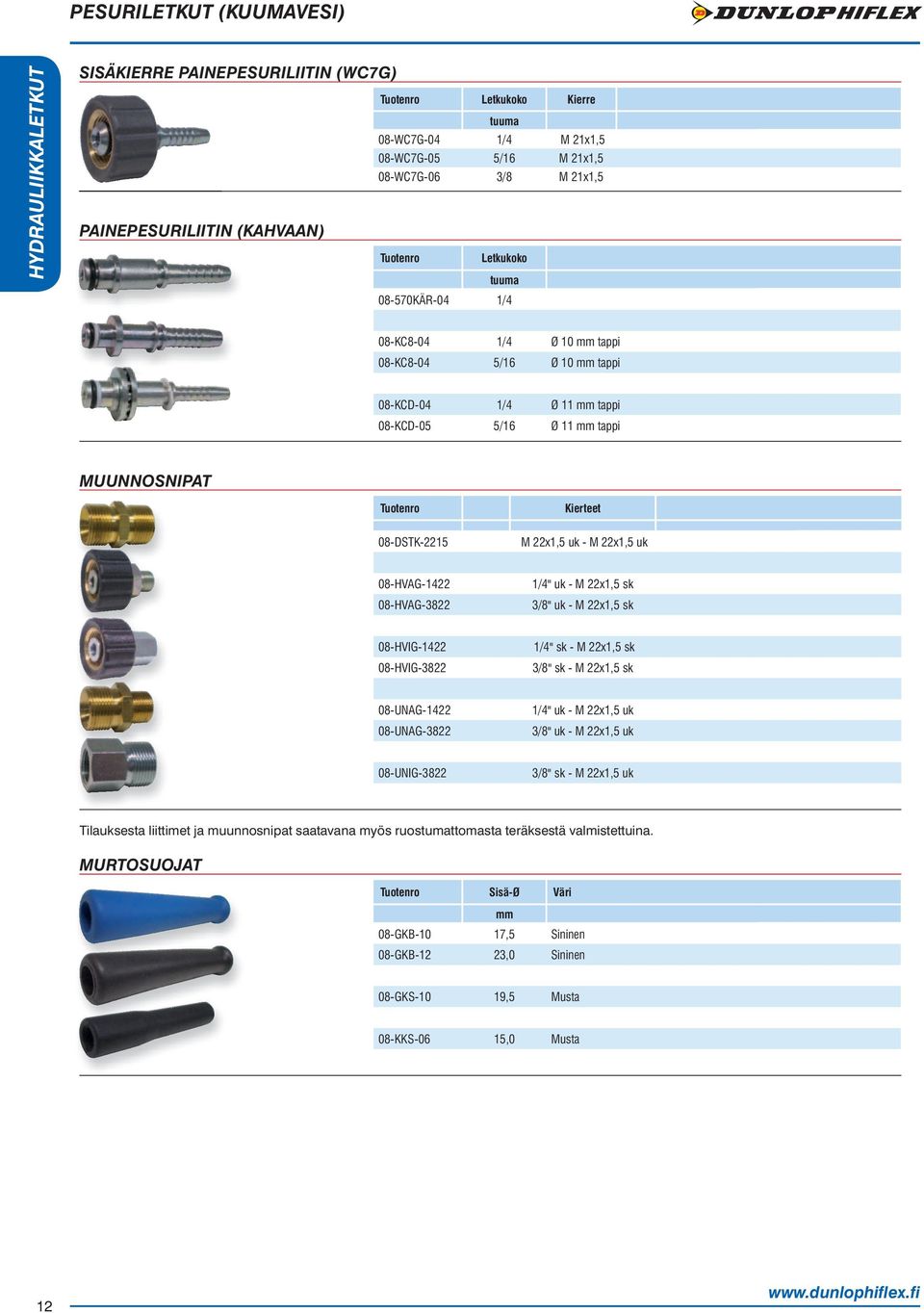 08-DSTK-2215 M 22x1,5 uk - M 22x1,5 uk 08-HVAG-1422 08-HVAG-3822 1/4" uk - M 22x1,5 sk 3/8" uk - M 22x1,5 sk 08-HVIG-1422 1/4" sk - M 22x1,5 sk 08-HVIG-3822 3/8" sk - M 22x1,5 sk 08-UNAG-1422