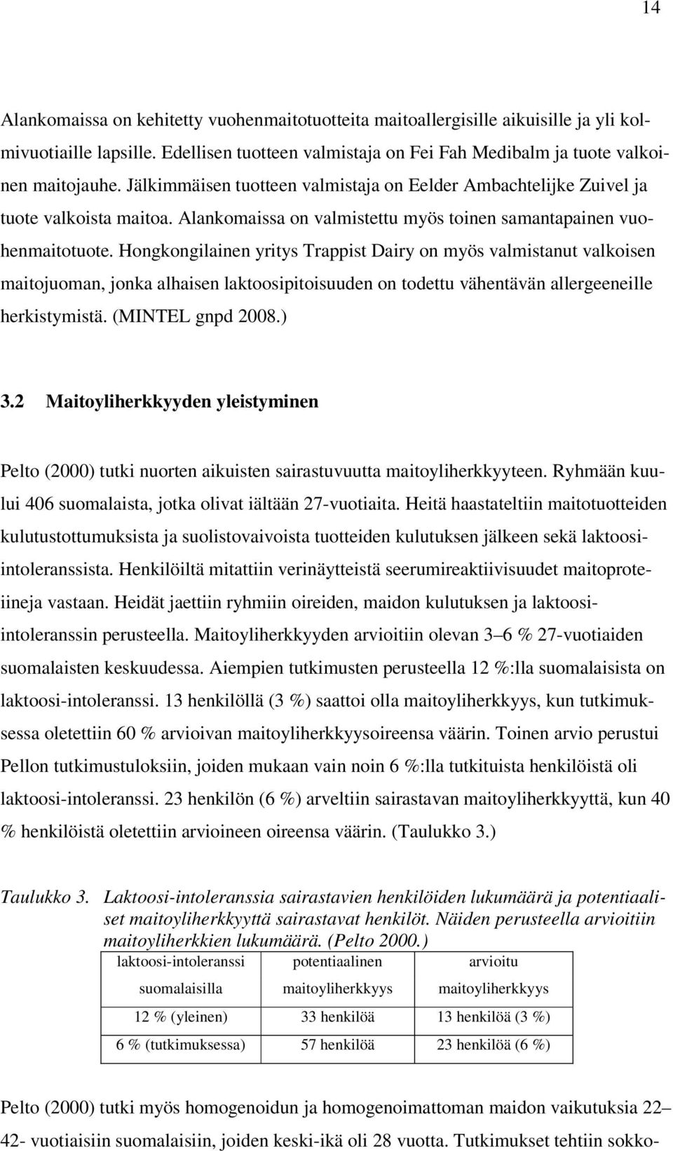 Hongkongilainen yritys Trappist Dairy on myös valmistanut valkoisen maitojuoman, jonka alhaisen laktoosipitoisuuden on todettu vähentävän allergeeneille herkistymistä. (MINTEL gnpd 2008.) 3.