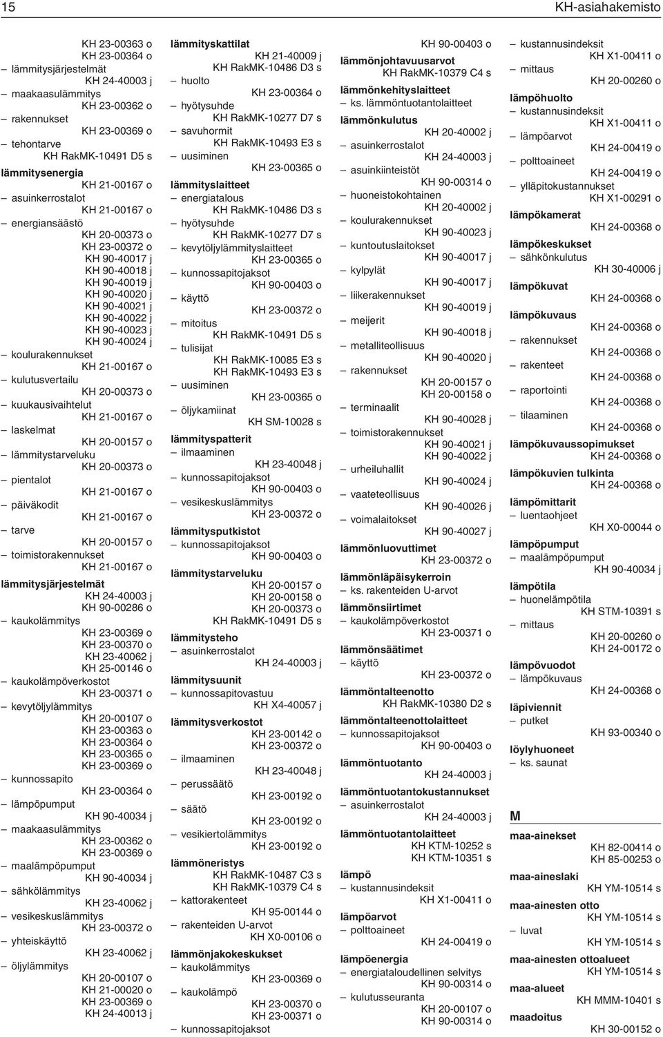 koulurakennukset KH 21-00167 o kulutusvertailu KH 20-00373 o kuukausivaihtelut KH 21-00167 o laskelmat lämmitystarveluku KH 20-00373 o pientalot KH 21-00167 o päiväkodit KH 21-00167 o tarve