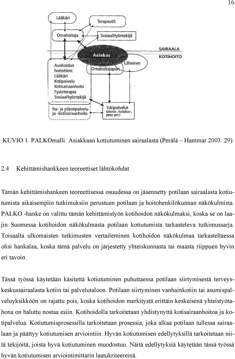 hoitohenkilökunnan näkökulmista.