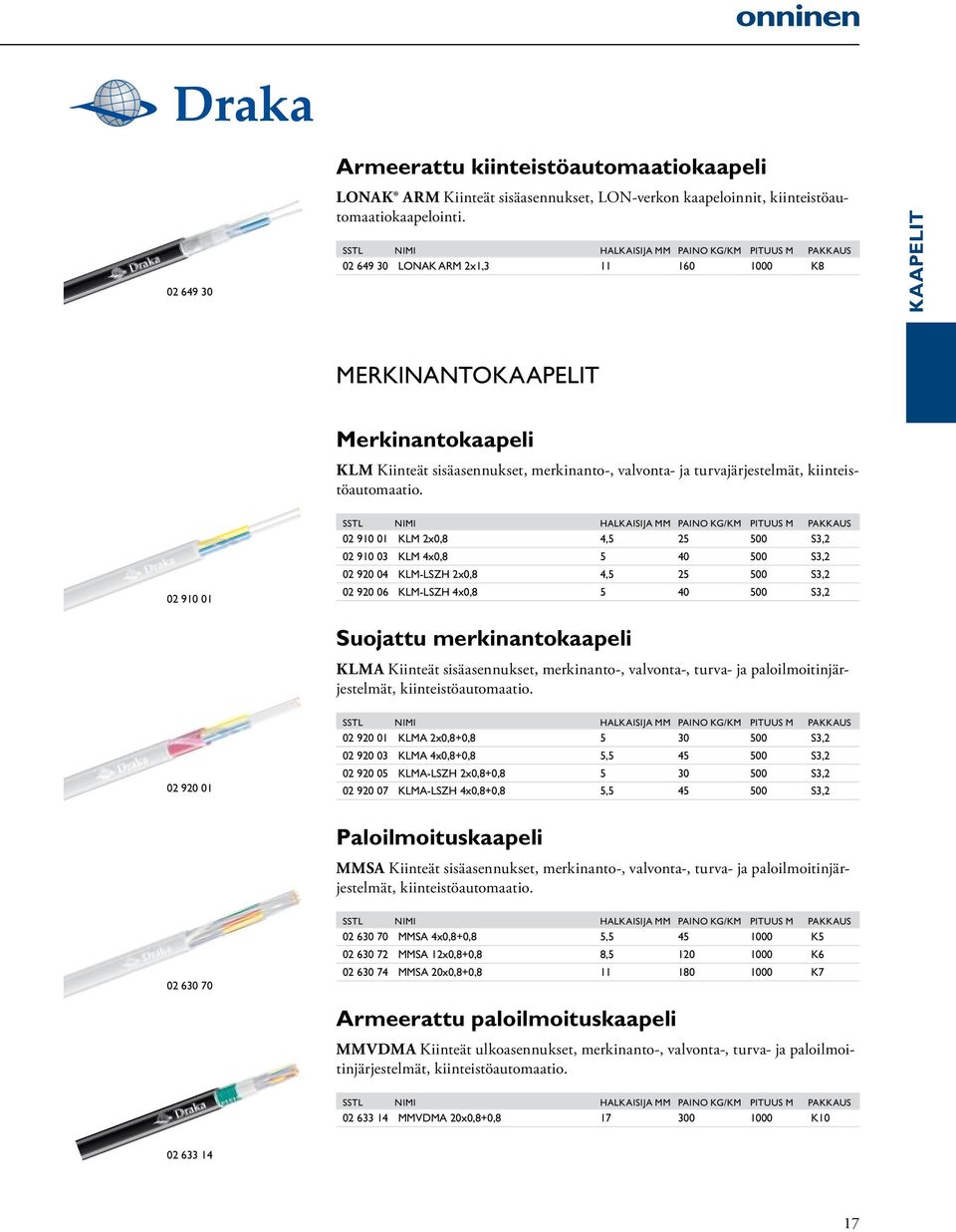 turvajärjestelmät, kiinteistöautomaatio.