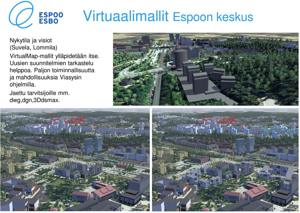 Uusien suunnitelmien tarkastelu helppoa.