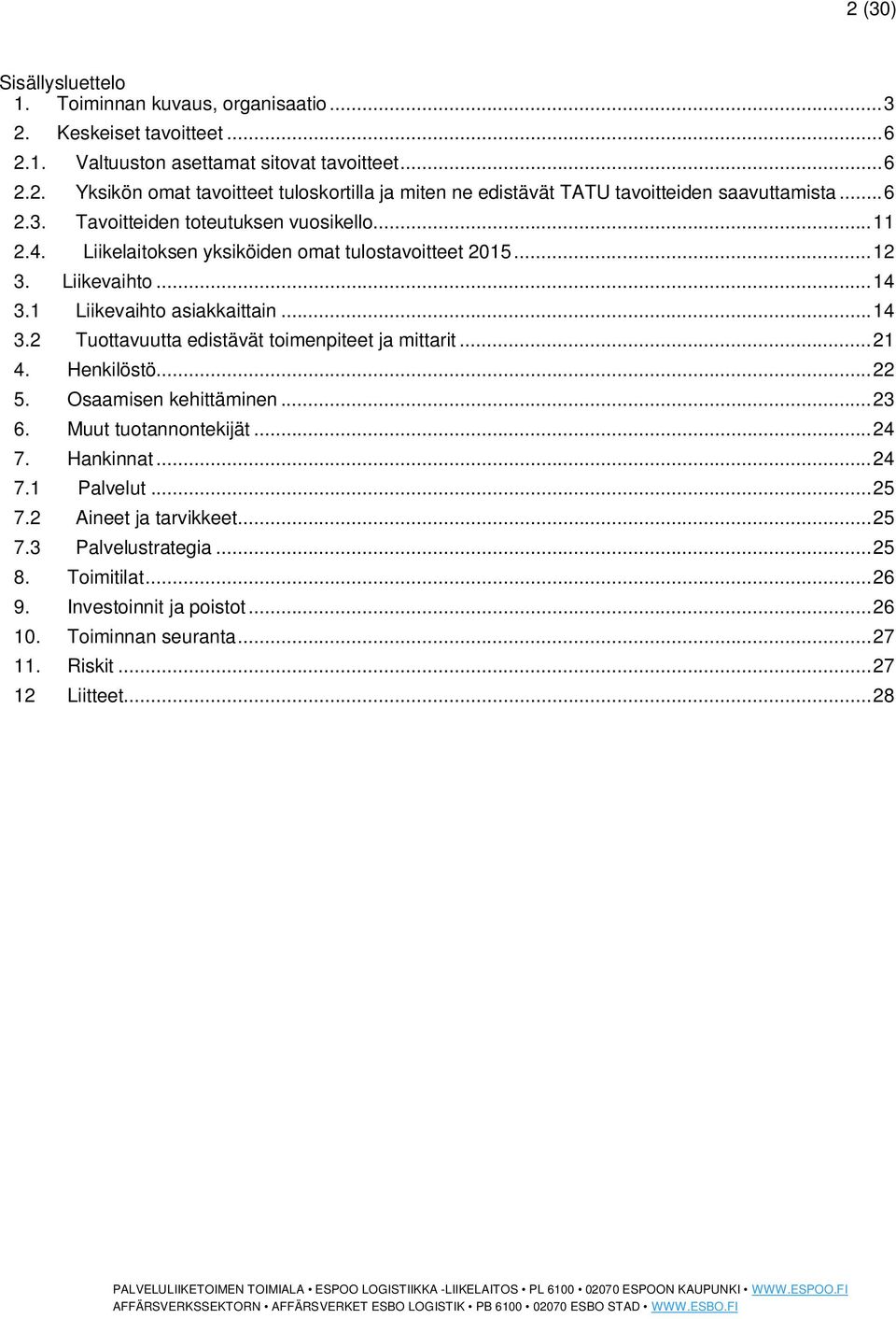 .. 21 4. Henkilöstö... 22 5. Osaamisen kehittäminen... 23 6. Muut tuotannontekijät... 24 7. Hankinnat... 24 7.1 Palvelut... 25 7.2 Aineet ja tarvikkeet... 25 7.3 Palvelustrategia... 25 8.