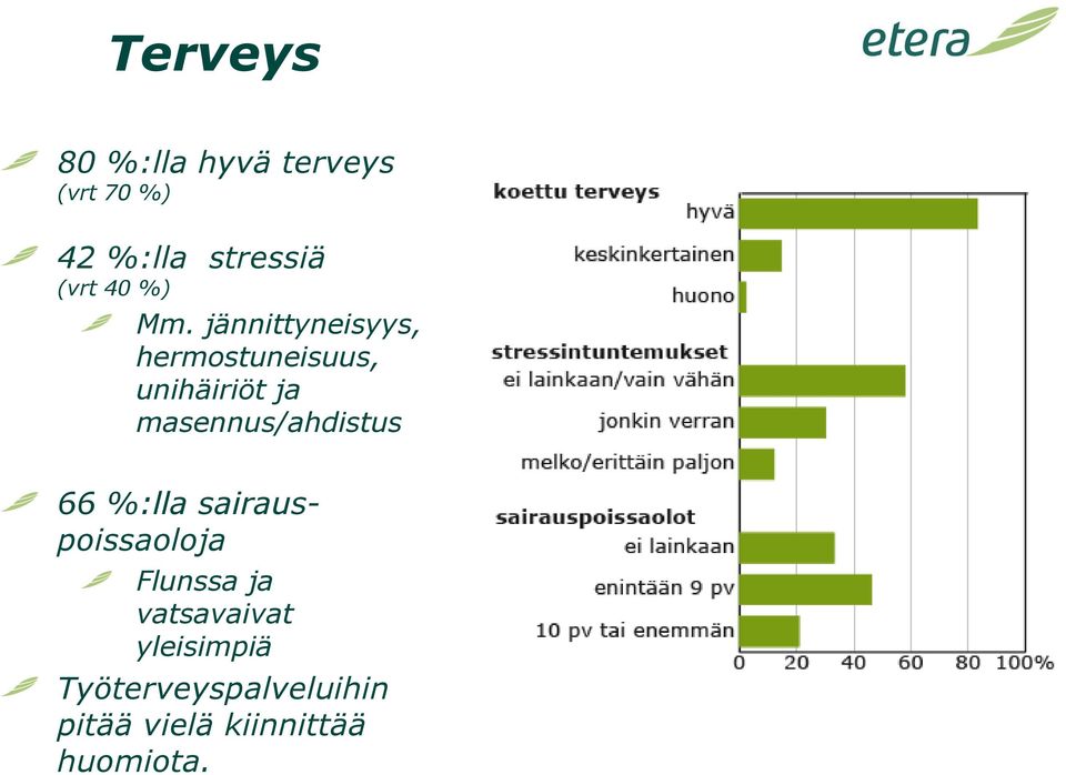 jännittyneisyys, hermostuneisuus, unihäiriöt ja