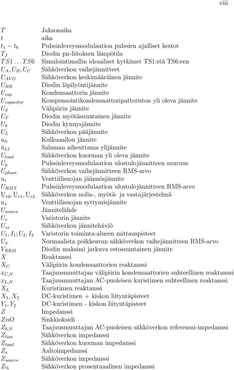 1, X 2 Y 1, Y 2 Z ZnO Z b,n Z line Z load Z s Z source Z % Jaksonaika aika Pulssinleveysmodulaation pulssien ajalliset kestot Diodin pn-liitoksen lämpötila Simulointimallin ideaaliset kytkimet