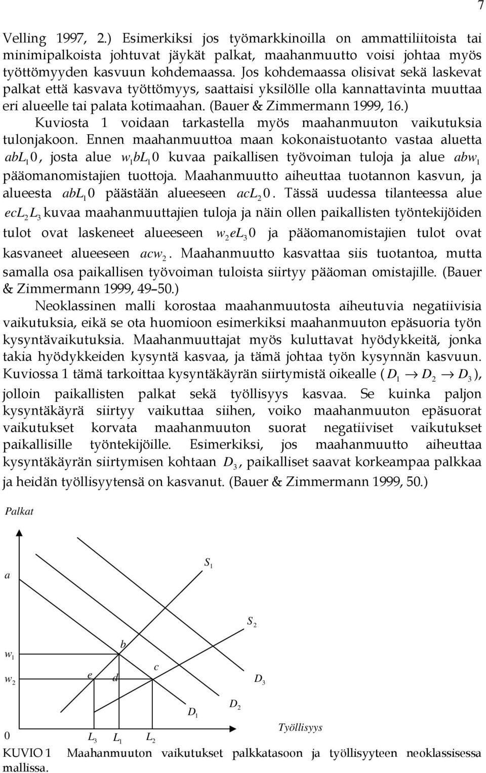 ) Kuviosta 1 voidaan tarkastella myös maahanmuuton vaikutuksia tulonjakoon.