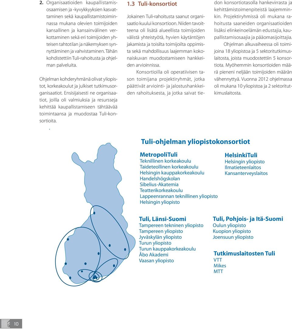 Ohjelman kohderyhmänä olivat yliopistot, korkeakoulut ja julkiset tutkimusorganisaatiot.