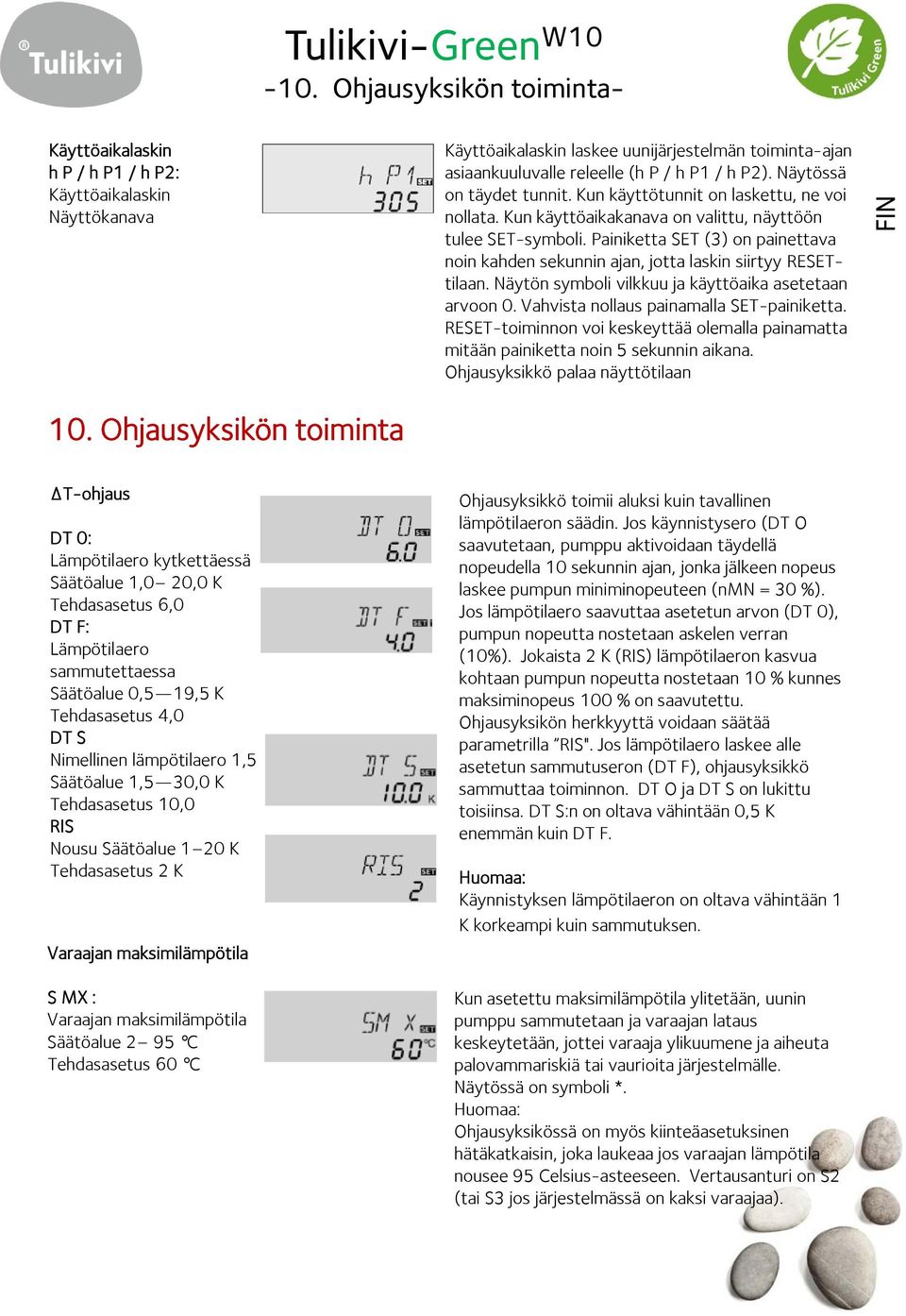 Painiketta SET (3) on painettava noin kahden sekunnin ajan, jotta laskin siirtyy RESETtilaan. Näytön symboli vilkkuu ja käyttöaika asetetaan arvoon 0. Vahvista nollaus painamalla SET-painiketta.