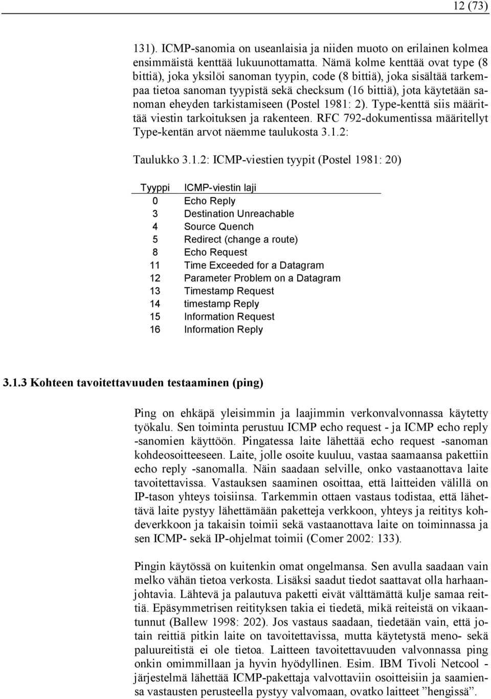tarkistamiseen (Postel 19