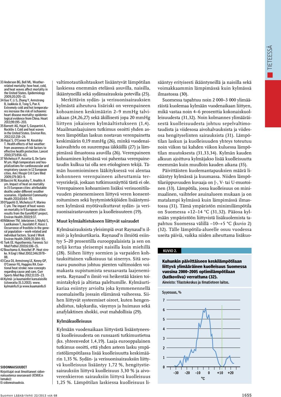 Heart 2013;99:195 203. 35 Barnett AG, Hajat S, Gasparrini A, Rocklöv J. Cold and heat waves in the United States. Environ Res. 2012;112:218 24. 36 Hajat S, O Connor M, Kosatsky T.