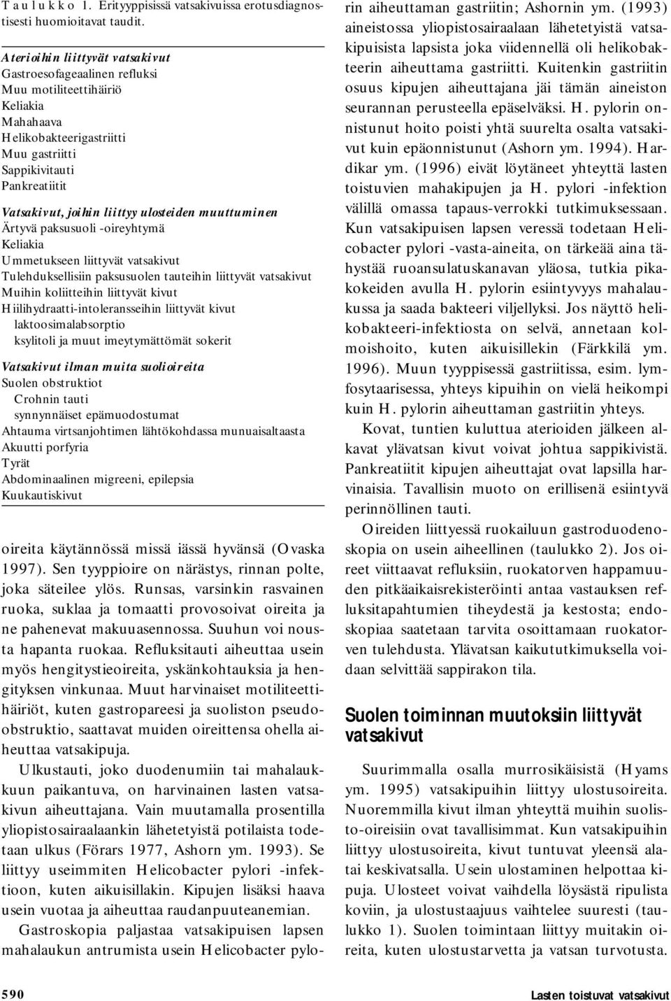 liittyvät vatsakivut Tulehduksellisiin paksusuolen tauteihin liittyvät vatsakivut Muihin koliitteihin liittyvät kivut Hiilihydraatti-intoleransseihin liittyvät kivut laktoosimalabsorptio ksylitoli ja