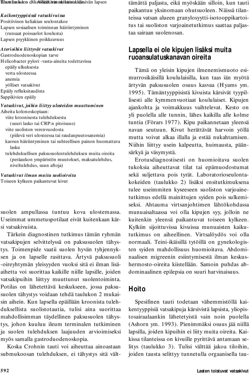 Gastroduodenoskopian tarve Helicobacter pylori -vasta-aineita todettavissa epäily ulkuksesta verta ulosteessa anemia yölliset vatsakivut Epäily refluksitaudista Sappikivien epäily Aiheita