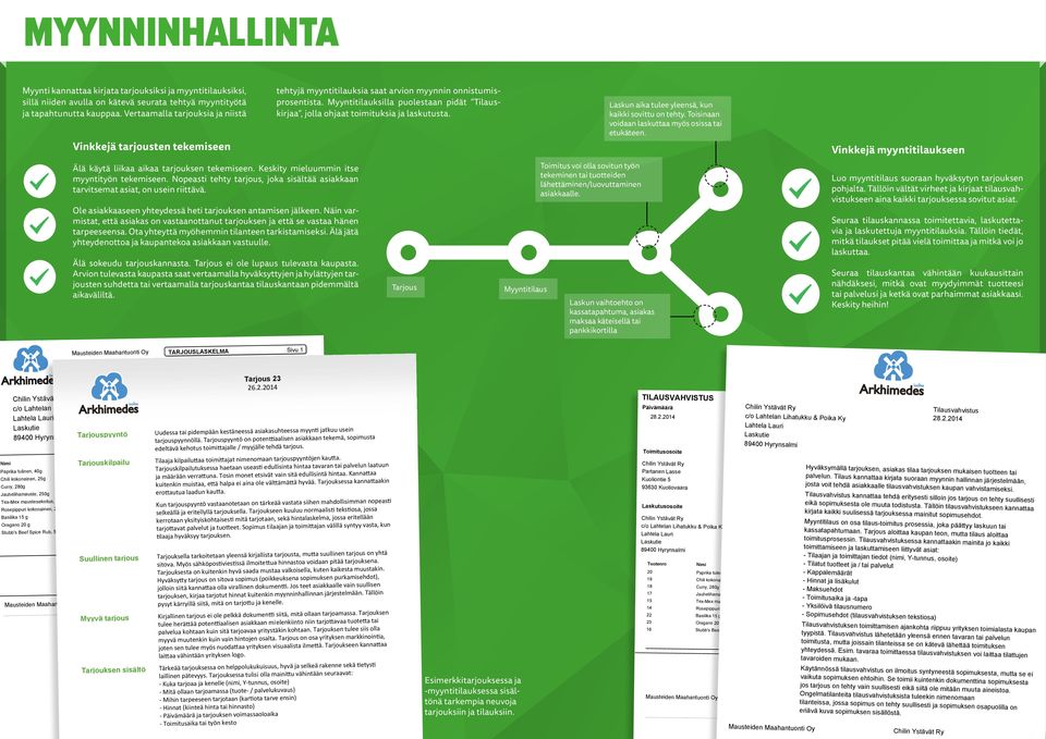 Nopeasti tehty tarjous, joka sisältää asiakkaan tarvitsemat asiat, on usein riittävä. Ole asiakkaaseen yhteydessä heti tarjouksen antamisen jälkeen.