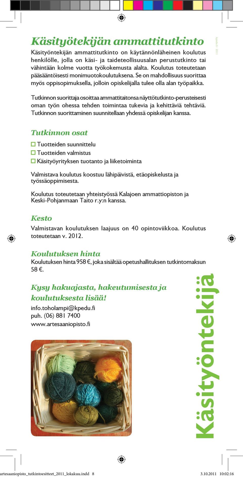 fi 2011 Tutkinnon suorittaja osoittaa ammattitaitonsa näyttötutkinto-perusteisesti oman työn ohessa tehden toimintaa tukevia ja kehittäviä tehtäviä.
