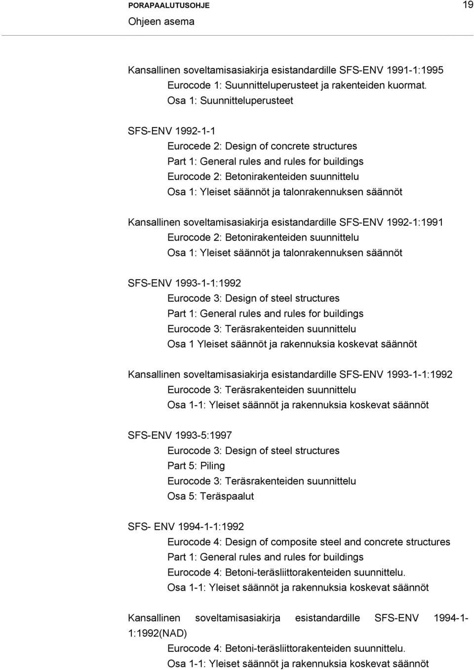 ja talonrakennuksen säännöt Kansallinen soveltamisasiakirja esistandardille SFS-ENV 1992-1:1991 Eurocode 2: Betonirakenteiden suunnittelu Osa 1: Yleiset säännöt ja talonrakennuksen säännöt SFS-ENV