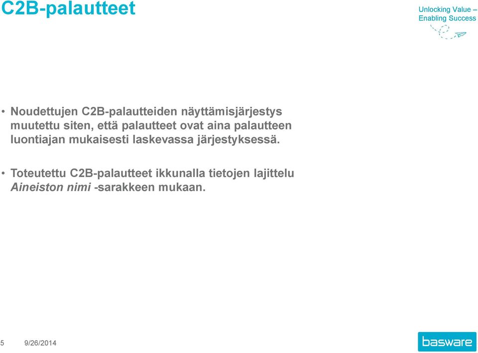 mukaisesti laskevassa järjestyksessä.