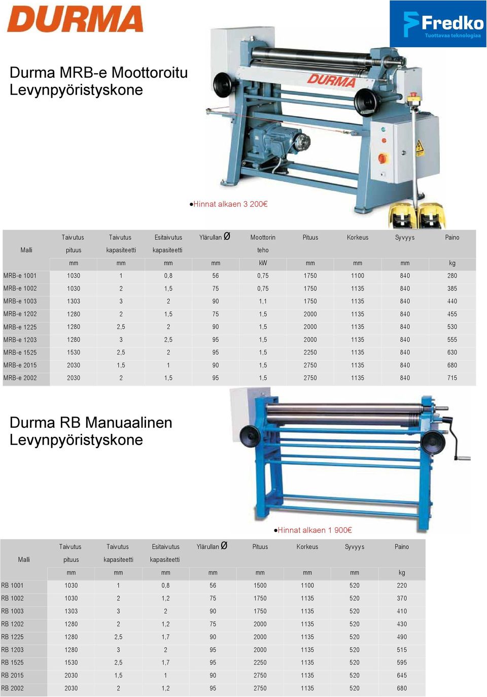 1100 840 840 840 840 840 840 840 840 840 kg 80 85 440 455 50 555 60 680 715 Durma RB Manuaalinen Levynpyöristyskone Hinnat alkaen 1 900 RB 1001 RB 100 RB 100 RB 10 RB 15 RB 10 RB 155 RB 015 RB 00