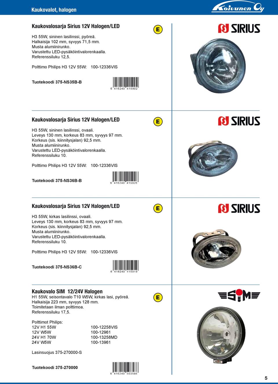 Leveys 130 mm, korkeus 83 mm, syvyys 97 mm. Korkeus (sis. kiinnitysjalan) 92,5 mm. Musta alumiinirunko. Varustettu LD-pysäköintivalorenkaalla. Referenssiluku 10.