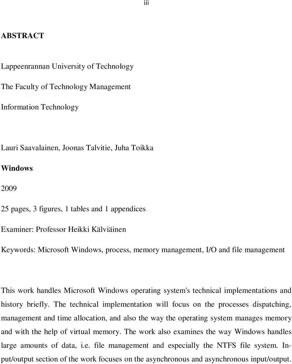 technical implementations and history briefly.