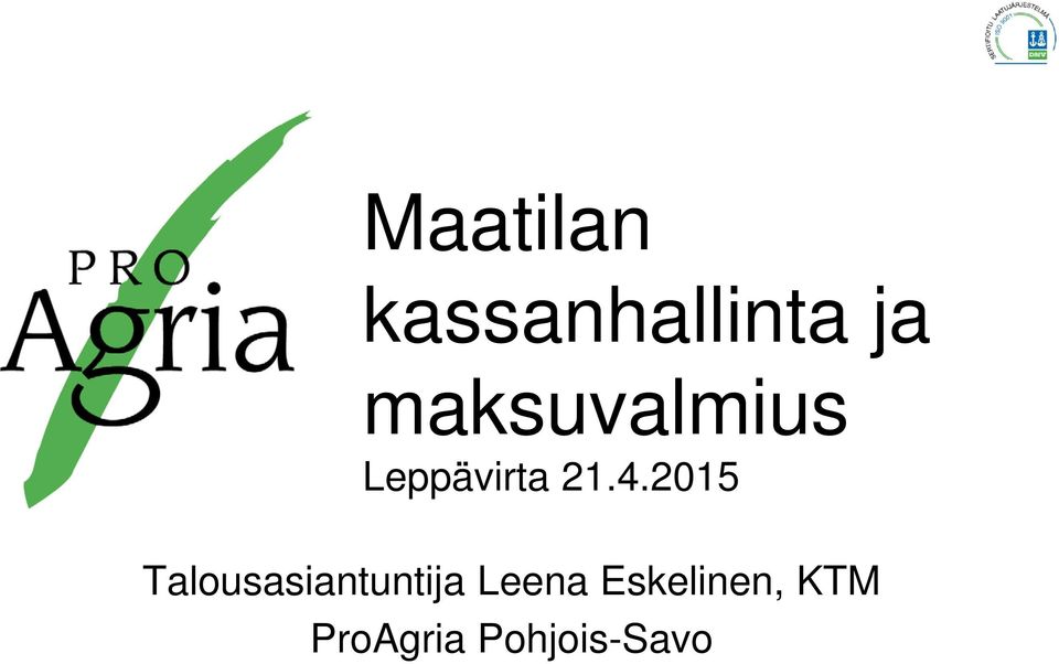 2015 Talousasiantuntija Leena