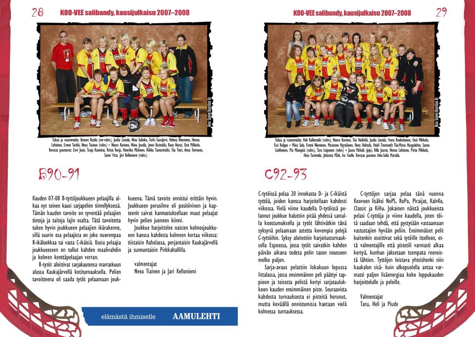 Kuvasta puuttuvat: Eevi Juuti, Tanja Kannisto, Krista Korja, Henriika Mäkinen, Riikka Tantarimäki, Tiia Tetri, Anna Toivonen, Sanni Virta, Jari Kelloniemi (valm.).