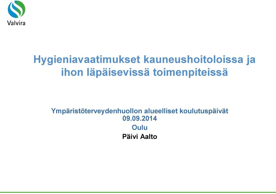 Ympäristöterveydenhuollon alueelliset