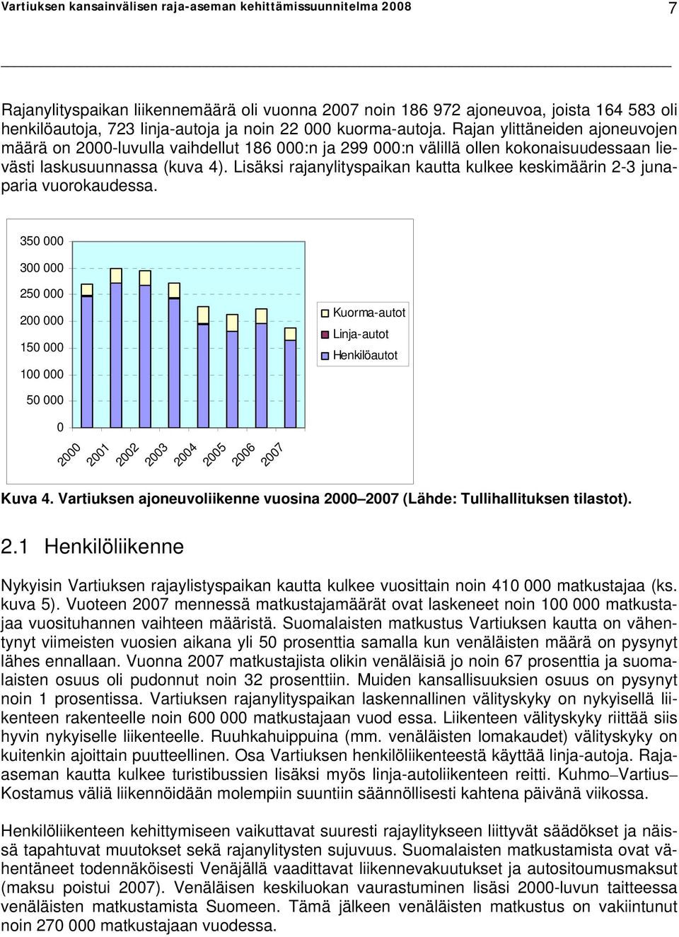 Lisäksi rajanylityspaikan kautta kulkee keskimäärin 2-3 junaparia vuorokaudessa.