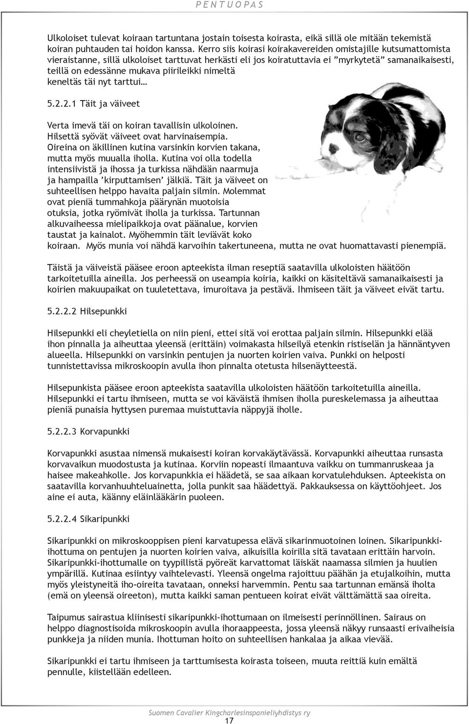 piirileikki nimeltä keneltäs täi nyt tarttui 5.2.2.1 Täit ja väiveet Verta imevä täi on koiran tavallisin ulkoloinen. Hilsettä syövät väiveet ovat harvinaisempia.