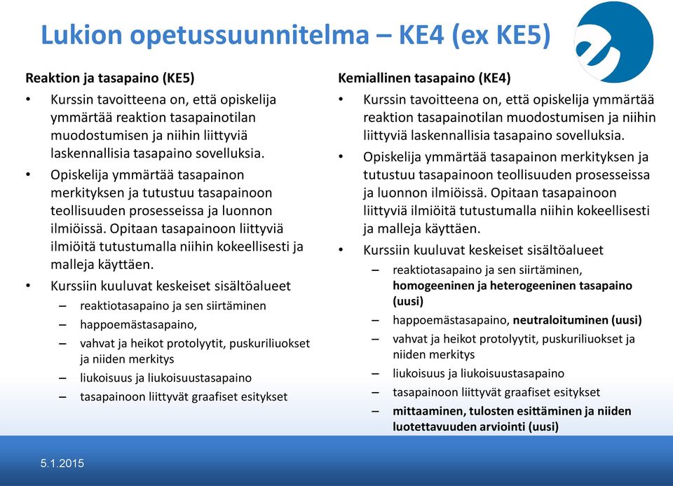 Opitaan tasapainoon liittyviä ilmiöitä tutustumalla niihin kokeellisesti ja malleja käyttäen.