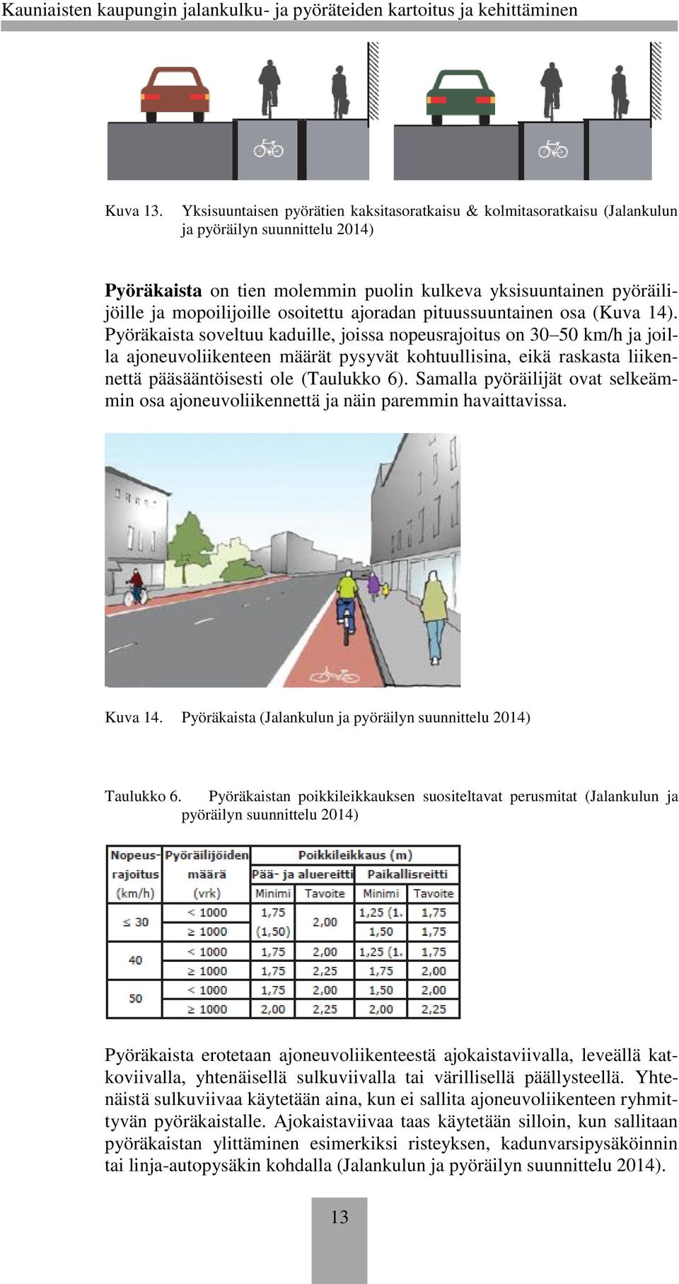 osoitettu ajoradan pituussuuntainen osa (Kuva 14).