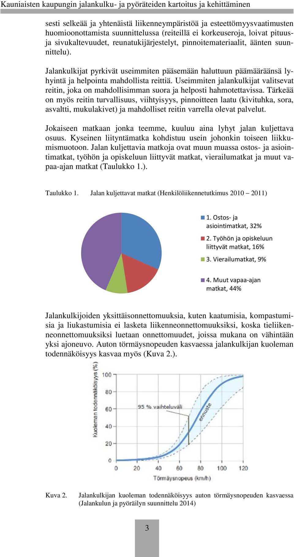 Useimmiten jalankulkijat valitsevat reitin, joka on mahdollisimman suora ja helposti hahmotettavissa.