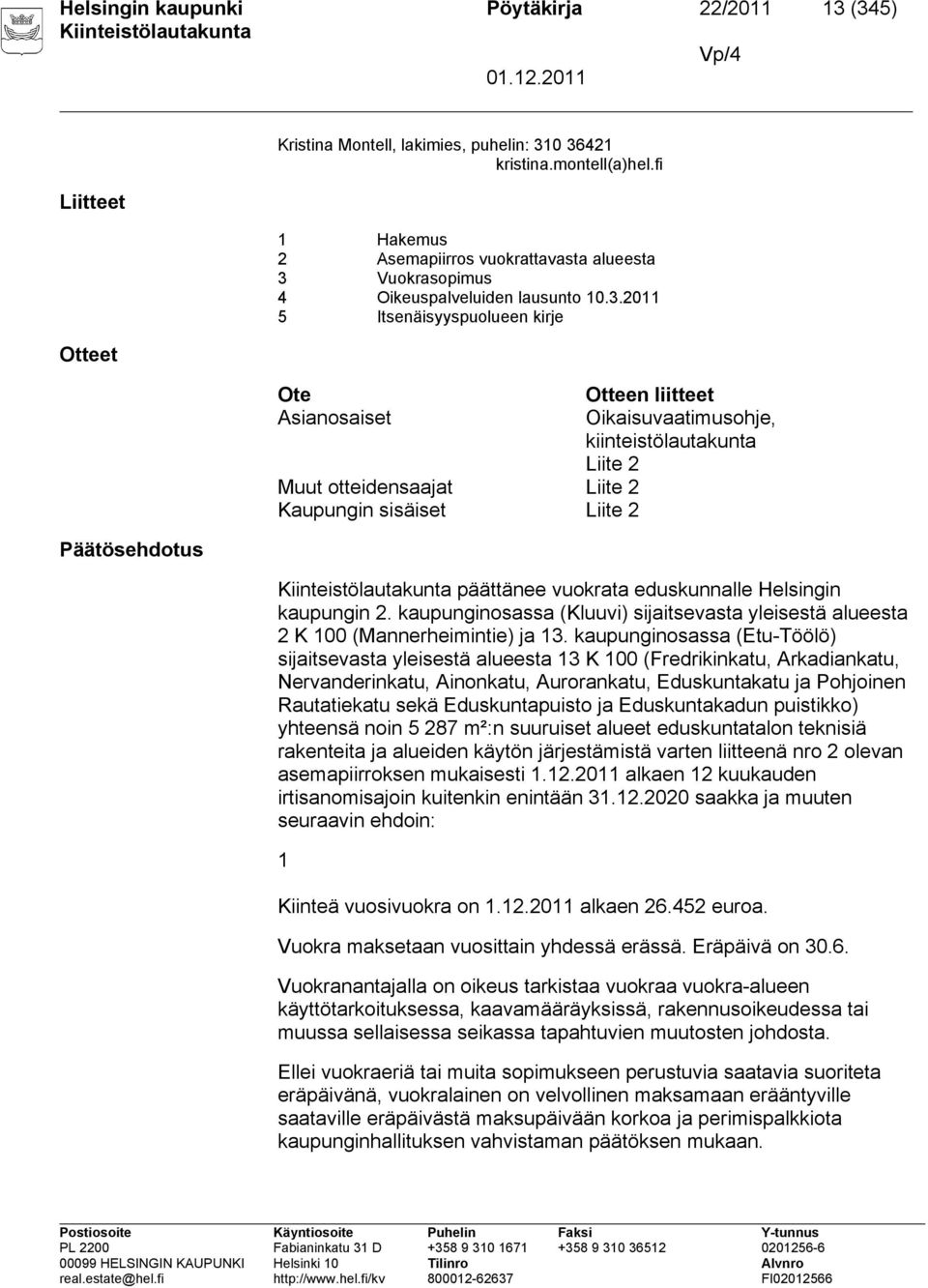 Vuokrasopimus 4 Oikeuspalveluiden lausunto 10.3.