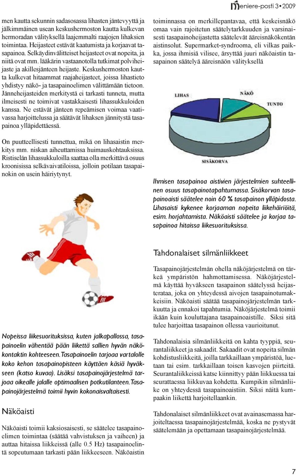 Keskushermoston kautta kulkevat hitaammat raajaheijasteet, joissa lihastieto yhdistyy näkö- ja tasapainoelimen välittämään tietoon.