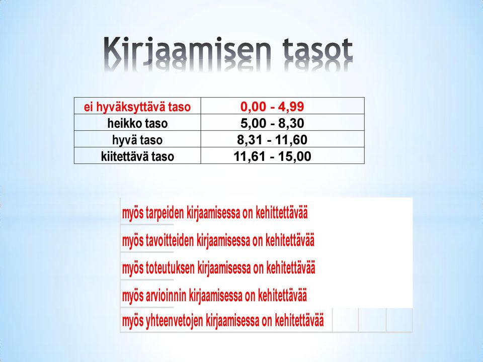 kirjaamisessa on kehitettävää myös toteutuksen kirjaamisessa on kehitettävää myös