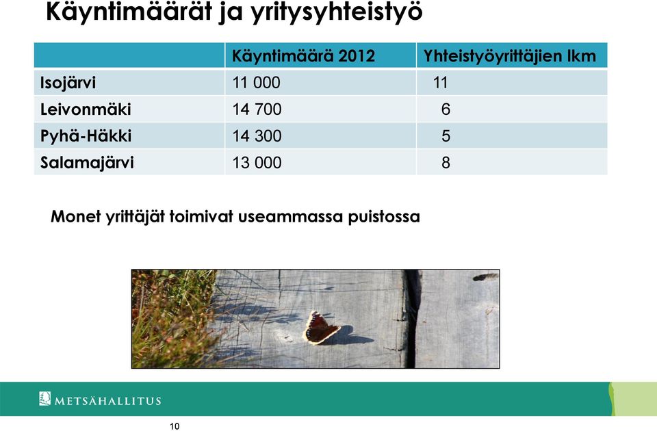 Leivonmäki 14 700 6 Pyhä-Häkki 14 300 5