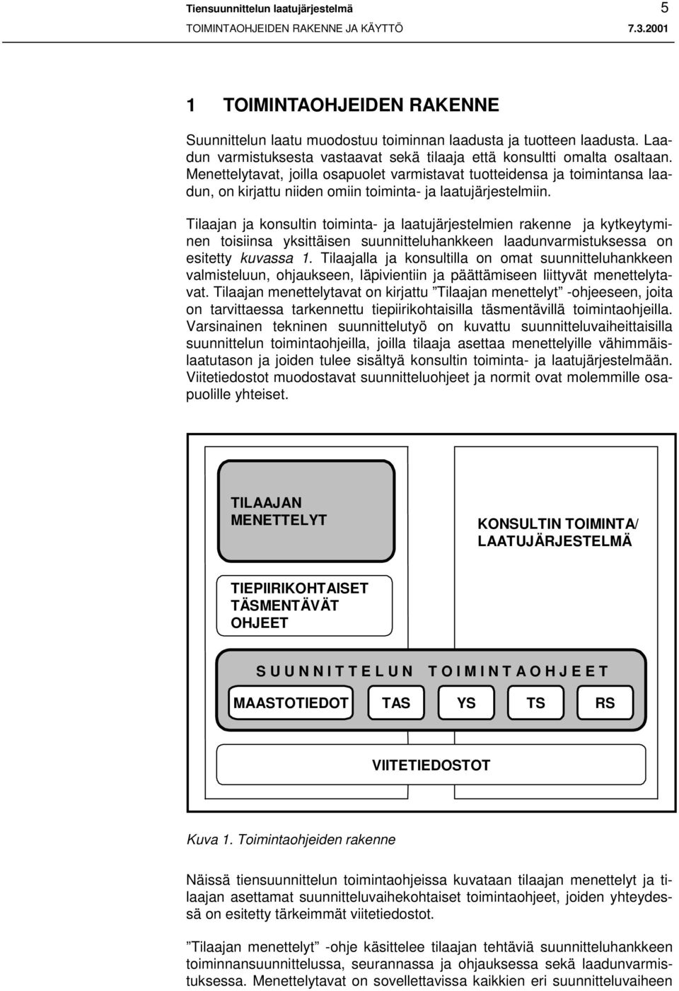 Menettelytavat, joilla osapuolet varmistavat tuotteidensa ja toimintansa laadun, on kirjattu niiden omiin toiminta- ja laatujärjestelmiin.