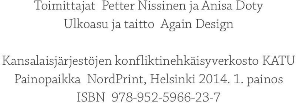 Kansalaisjärjestöjen konfliktinehkäisyverkosto
