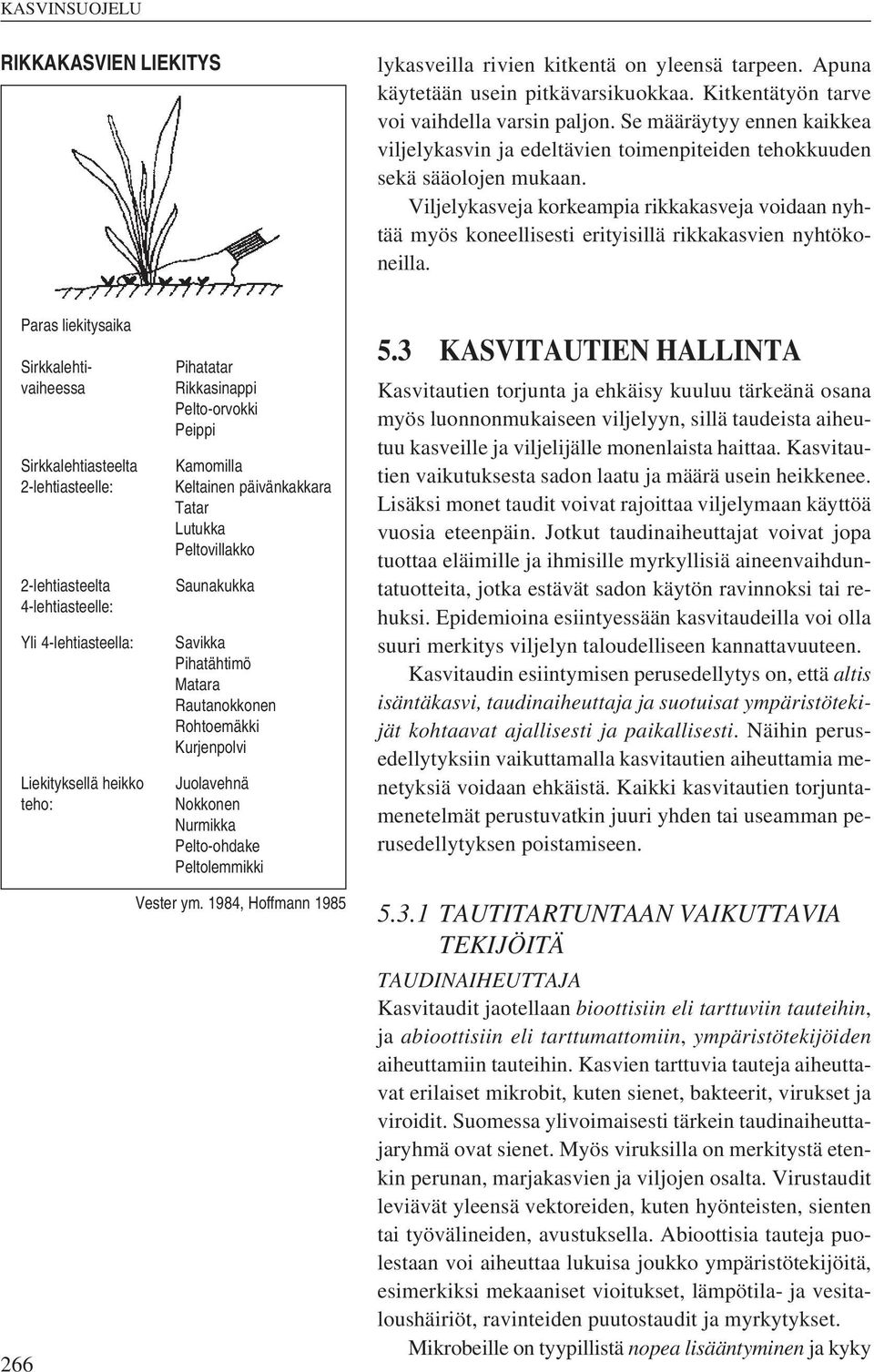 Viljelykasveja korkeampia rikkakasveja voidaan nyhtää myös koneellisesti erityisillä rikkakasvien nyhtökoneilla.