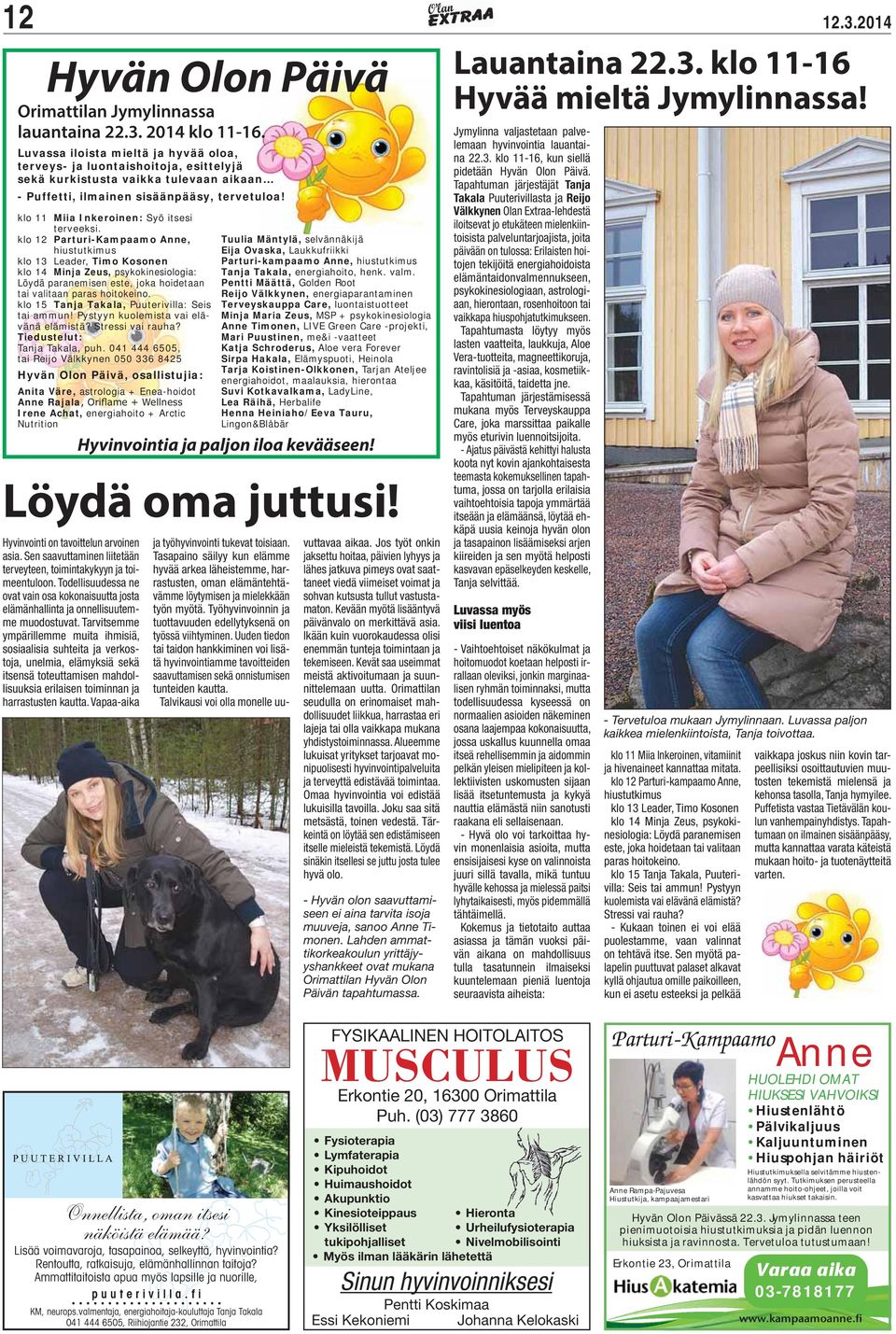 klo 11 Miia Inkeroinen: Syö itsesi terveeksi.