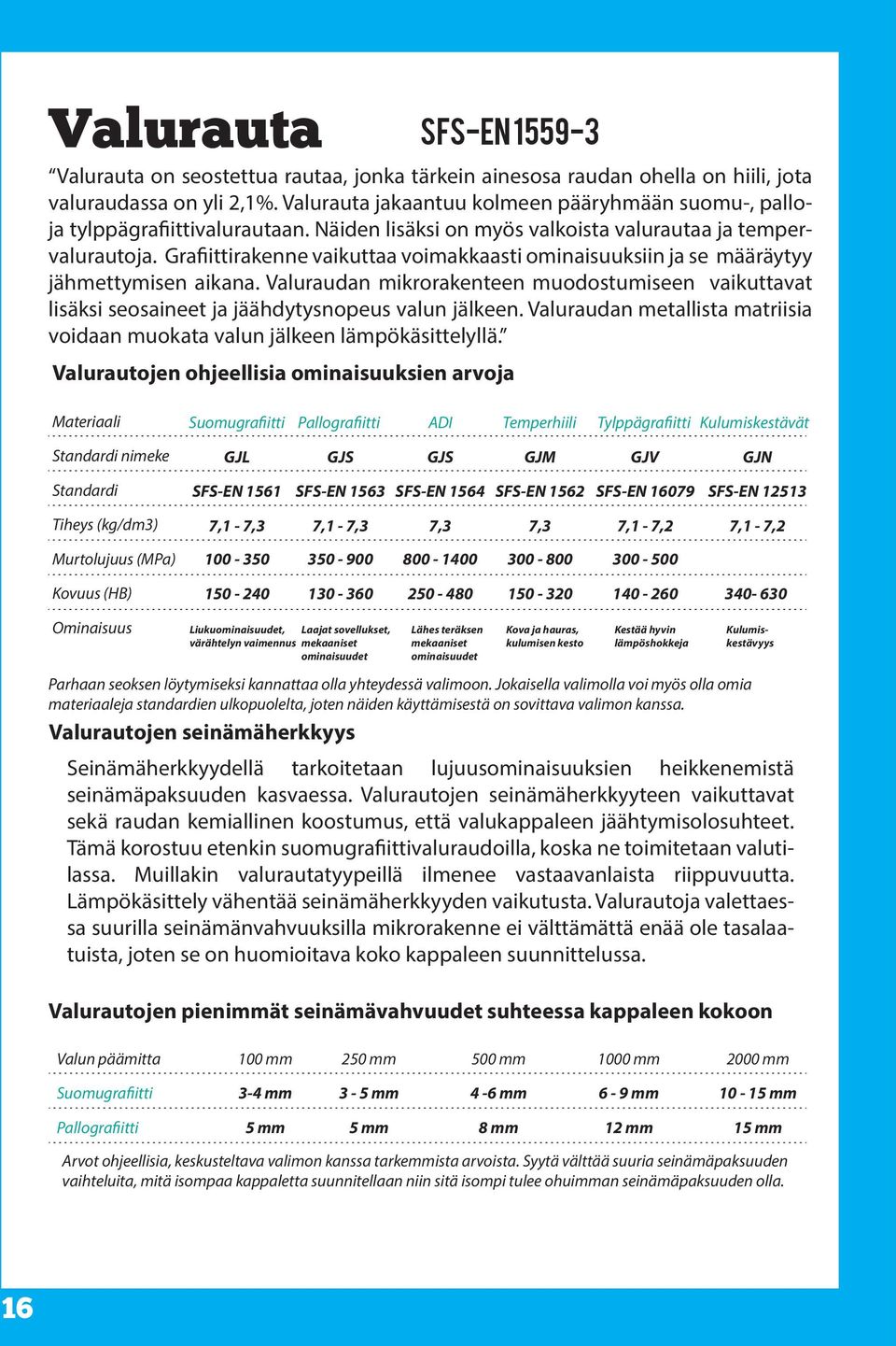 Grafiittirakenne vaikuttaa voimakkaasti ominaisuuksiin ja se määräytyy jähmettymisen aikana. Valuraudan mikrorakenteen muodostumiseen vaikuttavat lisäksi seosaineet ja jäähdytysnopeus valun jälkeen.